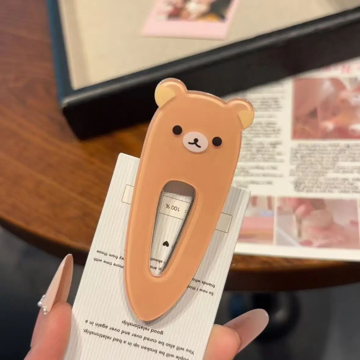 مشبك شعر كرتوني Rilakkuma مشبك منقار البط متعدد الاستخدامات ملحقات الشعر مشبك جانبي مشبك شعر مكسور وإصدار بطاقة هدية لفتاة #6