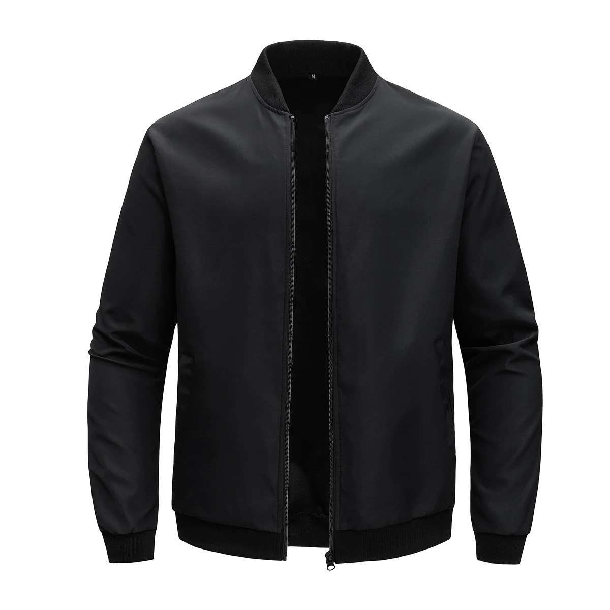 2025 Spring and Autumn New Baseball Collar Short Loose Solid Color Jacket Men\'s Business Casual Thin Coat Trend