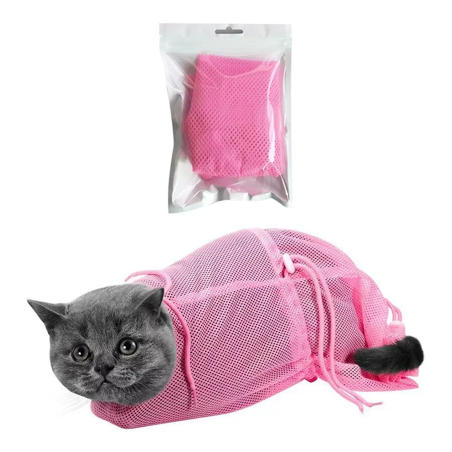 

Cat Grooming Bag, Adjustable, Multifunctional, Breathable, Anti Bite, Anti Scratch, Restraint Bag, Shower Mesh Bag