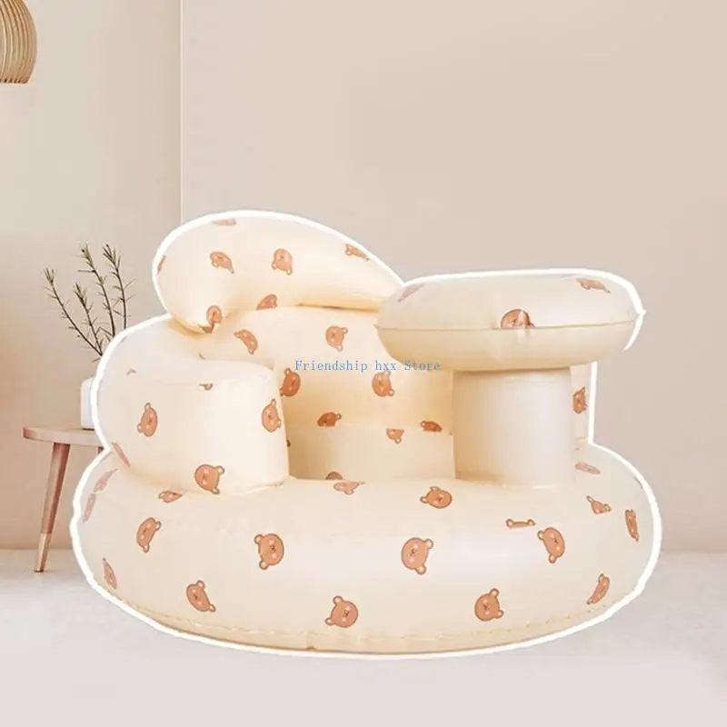 

F1CB Infants Learning Sit Chair PVC Inflatable Toddler Bath Sofa Travel Friendly