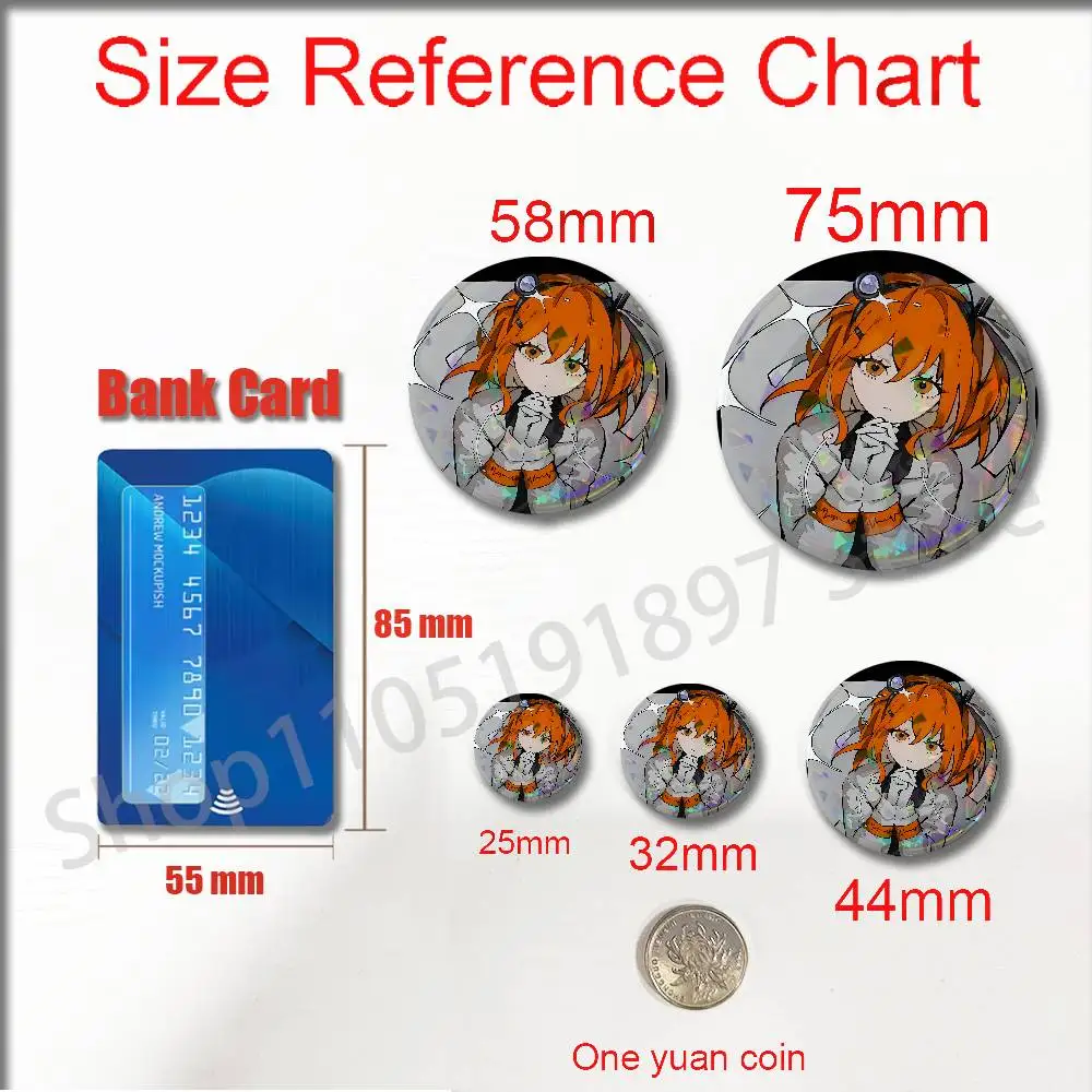 For Cartoon Girl A-Adachi Rei Pins Insignia Badge Pin Cover Emblem Round Ornament 75mm Cosplay Brooch Button