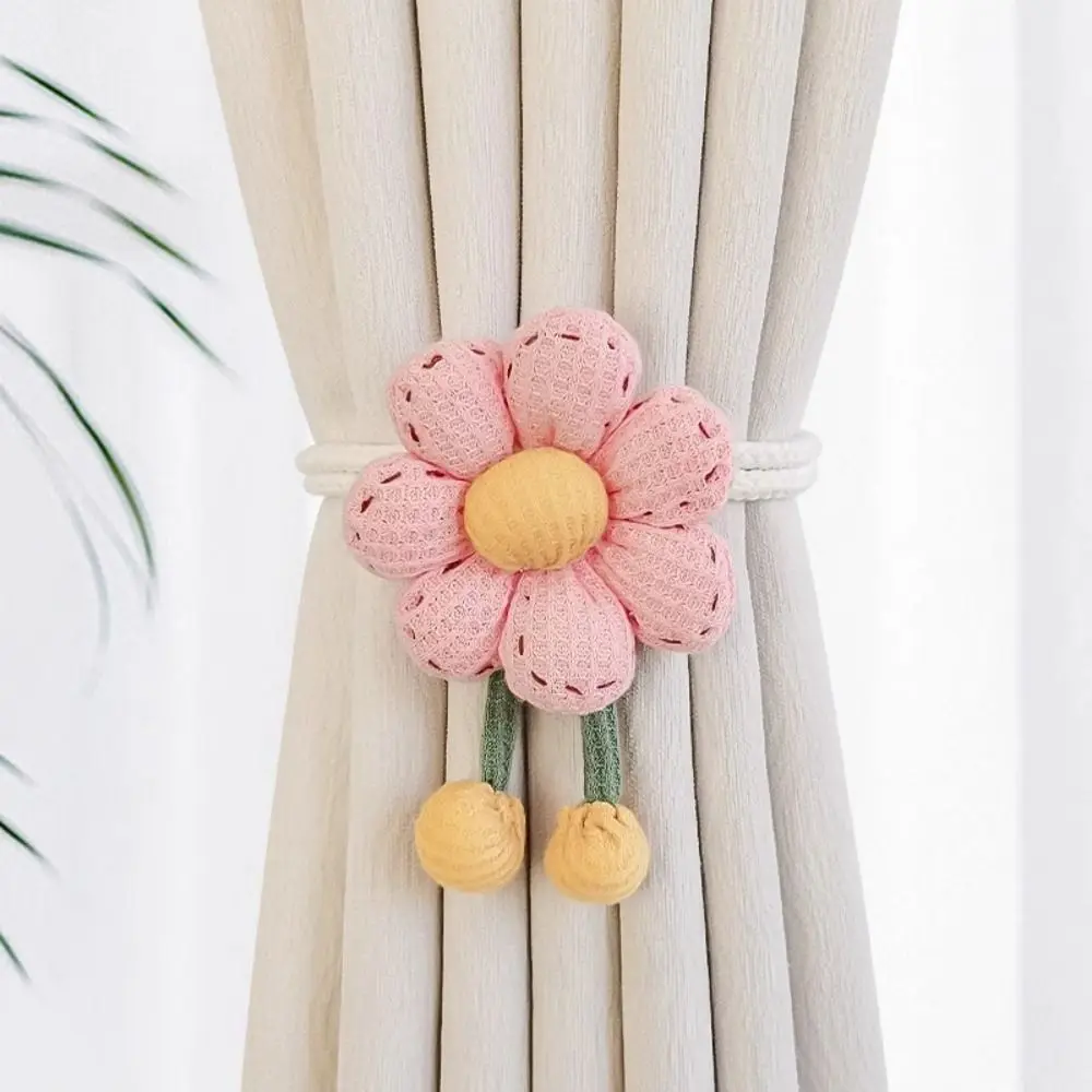 Flower Shape Curtain Tieback Adjustable Curtain Buckle Curtain Rope Holders Kids Room Home Decor - view 4