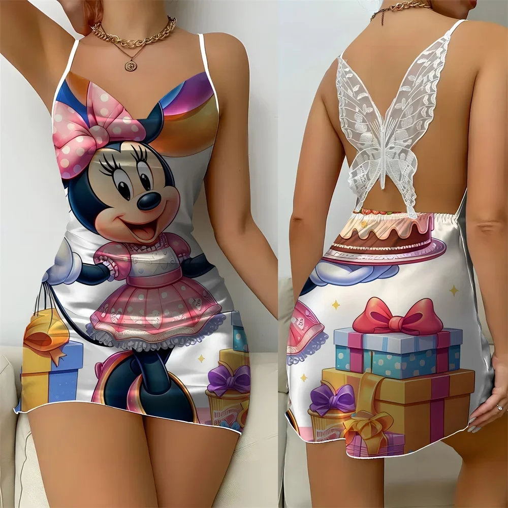 Sleepwear for Women 2024  New Summer Sexy Woman Nightie Sexy Style Women Free Delivery Pajama Women's Disney Pattern Skirt