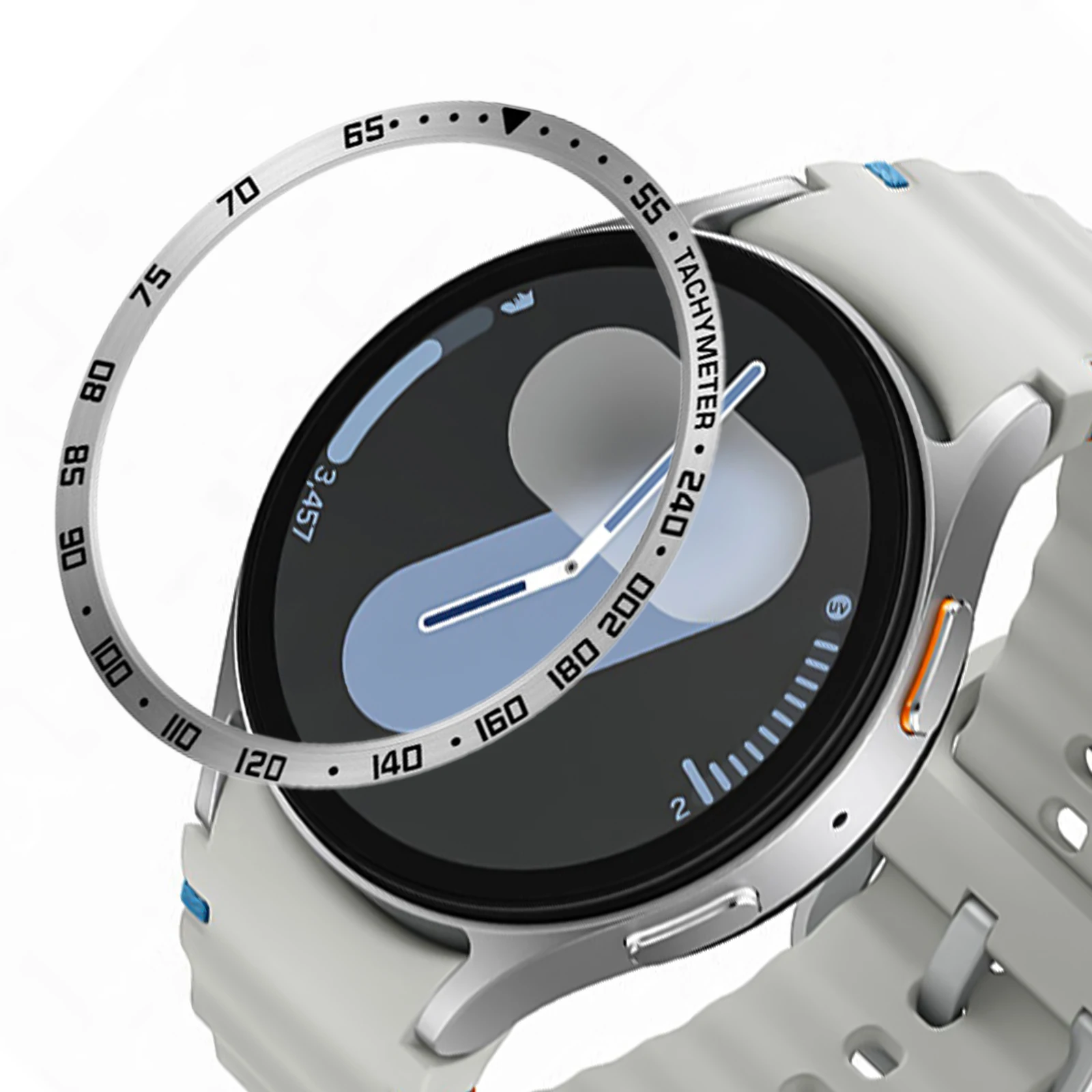 Casing cincin Bezel penutup logam, untuk Samsung Galaxy Watch 7 40mm 44mm casing pelindung bingkai baja Aksesori Bumper