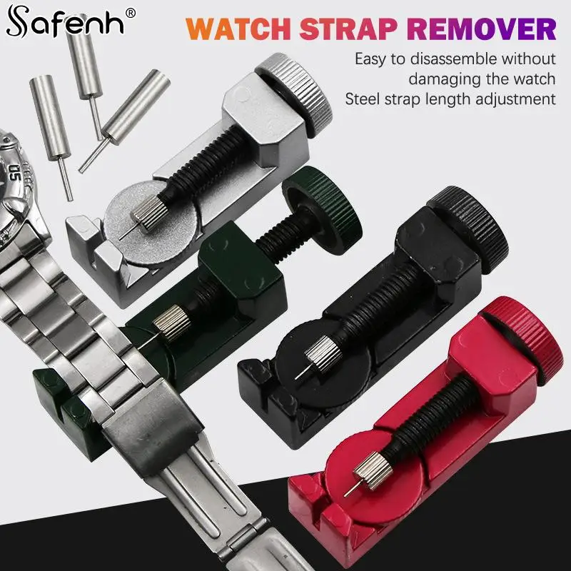 1Set Metal Watch Tool Band Link Ajustar Slit Strap Pulseira Metal Cadeia Pin Remover Reparação Primavera Bar Ferramenta Watch Strap Remover