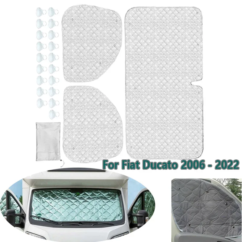 

Солнцезащитные козырьки для автомобиля Fiat Ducato 2006-2022, внутренние термозащитные шторки, 7-слойные накладки на лобовое стекло, автомобильные солнцезащитные экраны, аксессуары для интерьера