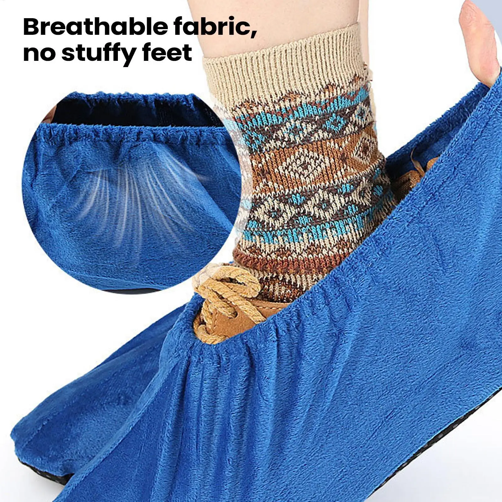 Shoe Covers Non Slip Washable Protective Boot Covers for Hospital Laboratory Construction Office Home Dust Proof Hygiene Safety