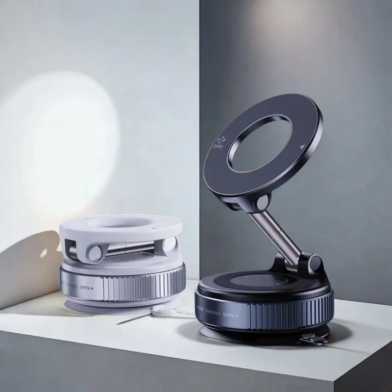 

Car Phone Holder Multifunctional Foldable Vacuum Magnetic Phone Holder Suitable for Gym Bathroom Mirrors Ceramic Tiles Marble