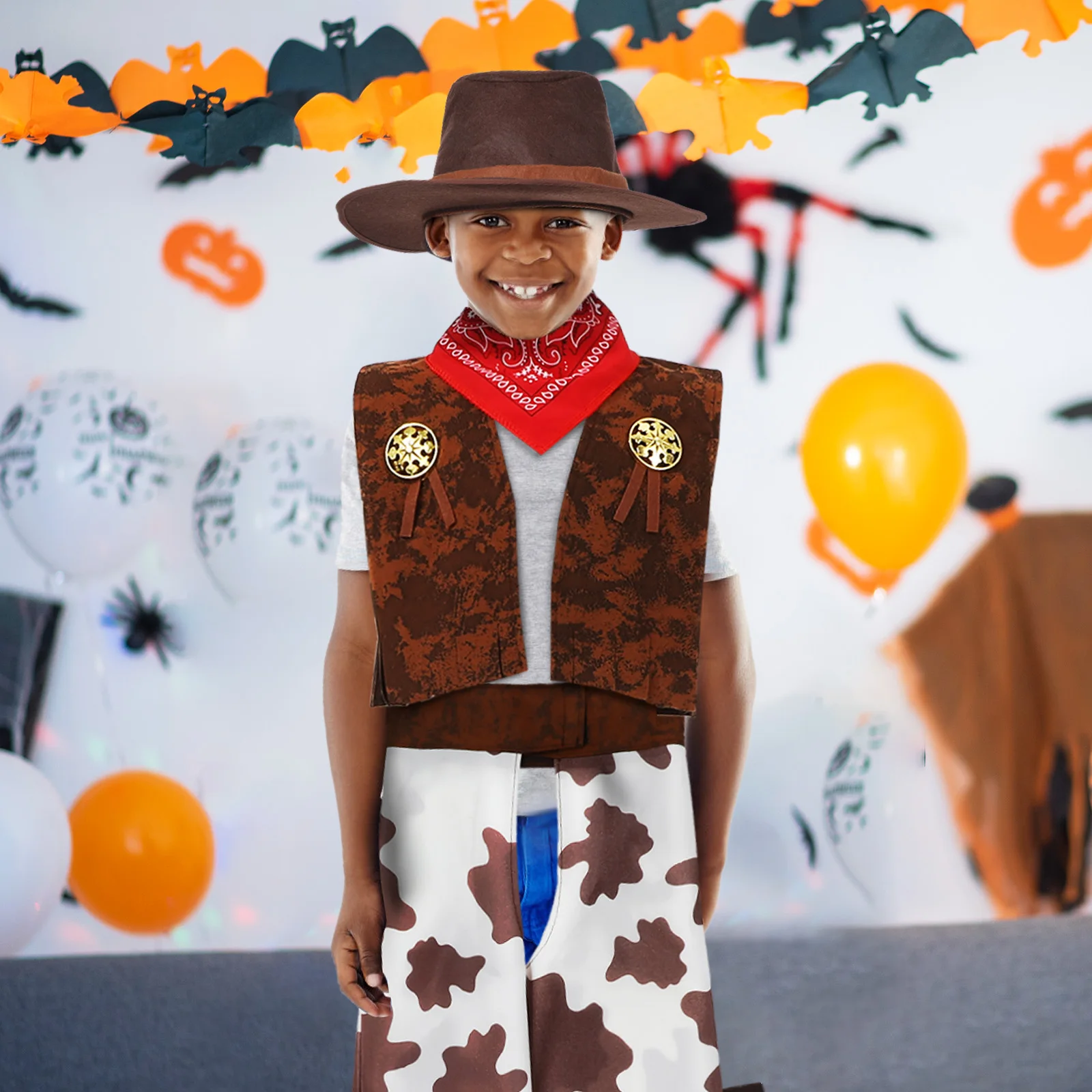 

Kids Cowboy Cowboy Outfit For Boys Comfortable Fabric Wear Resistant Complete Outfit Halloween Boys Toddler Costumes