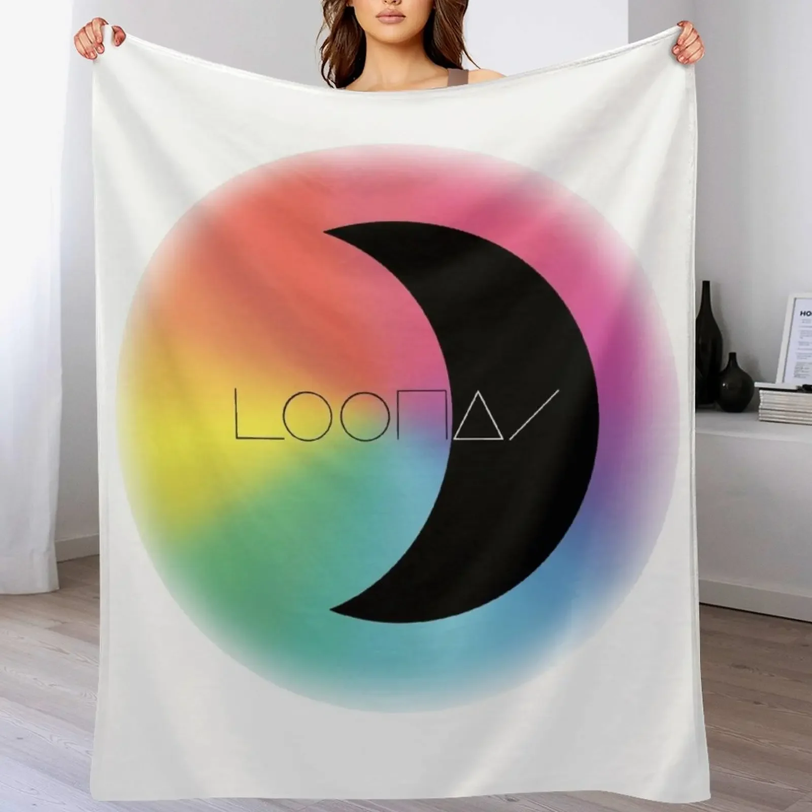 

LOONA NEW LOGO [&] - RAINBOW Throw Blanket For Sofa Thin Luxury Brand Single Vintage Blankets