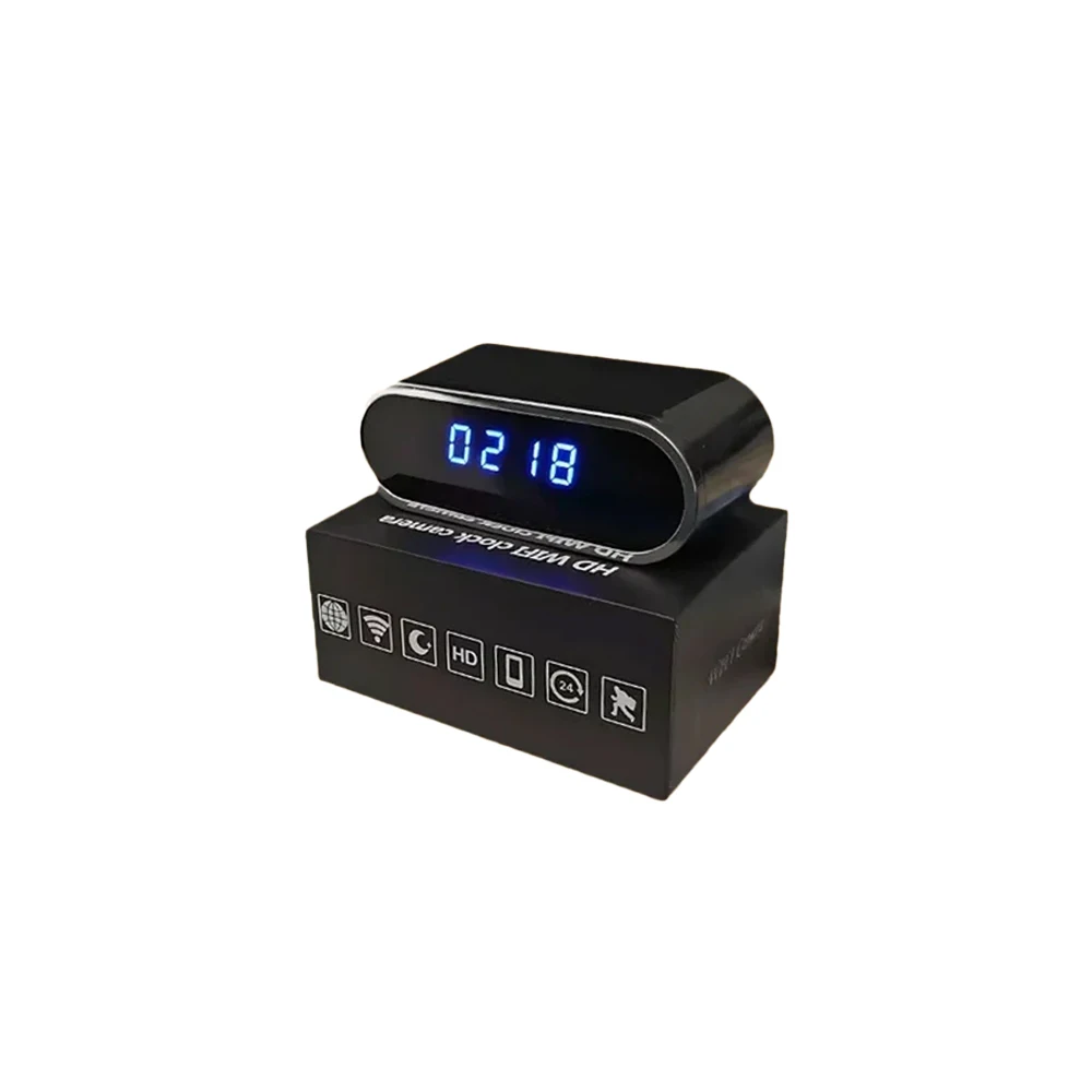 Verbeterde 4KHD mini WiFi-klokcamera, met ondersteuning voor weergave op afstand, bewegingsdetectie, infrarood nachtzicht en als mini-camera voor thuisgebruik. - afbeelding 2