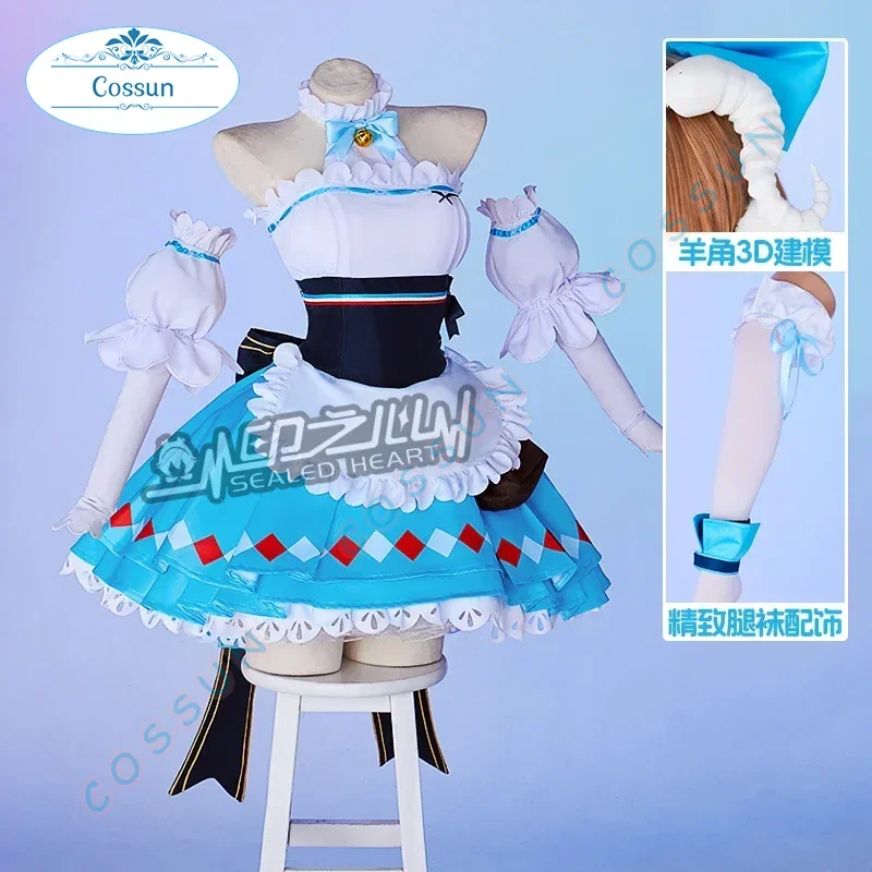 

Eyjafjalla Cosplay Costume Arknights Game Suit Cos Lovely Maid Dress Uniform Halloween Party Outfit Women New 2024