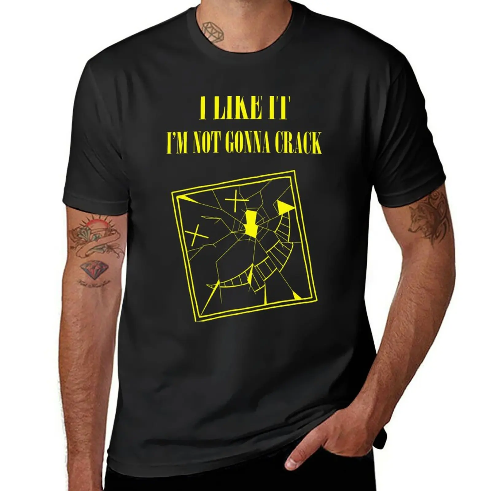 New I'm not gonna crack T-Shirt aesthetic clothes Oversized t-shirt Men's t-shirts