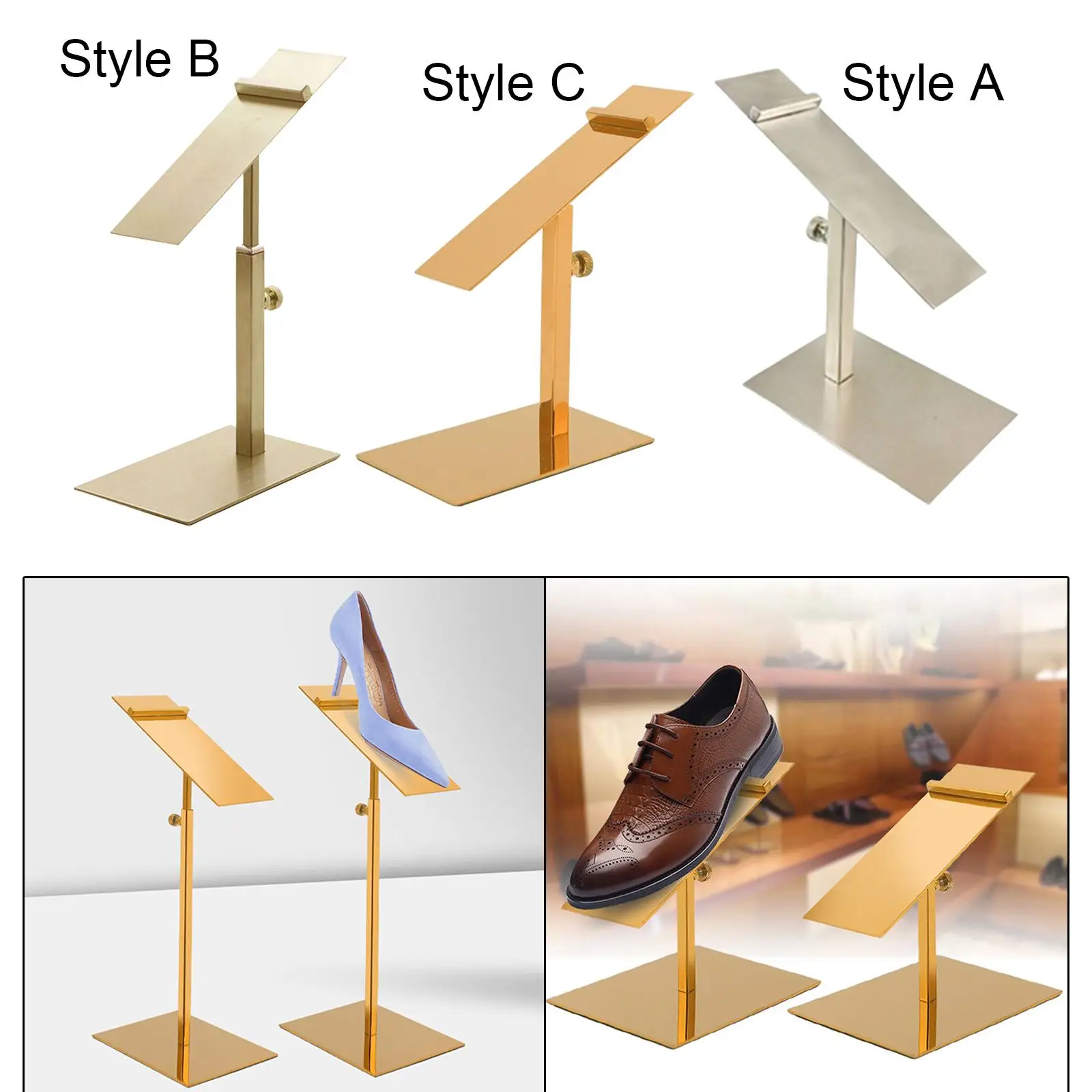 display for shoe Rack, Prop rack and shelf Stand Polished Shoe Riser for Store Shoe Shop Clothing Store High- Decoration