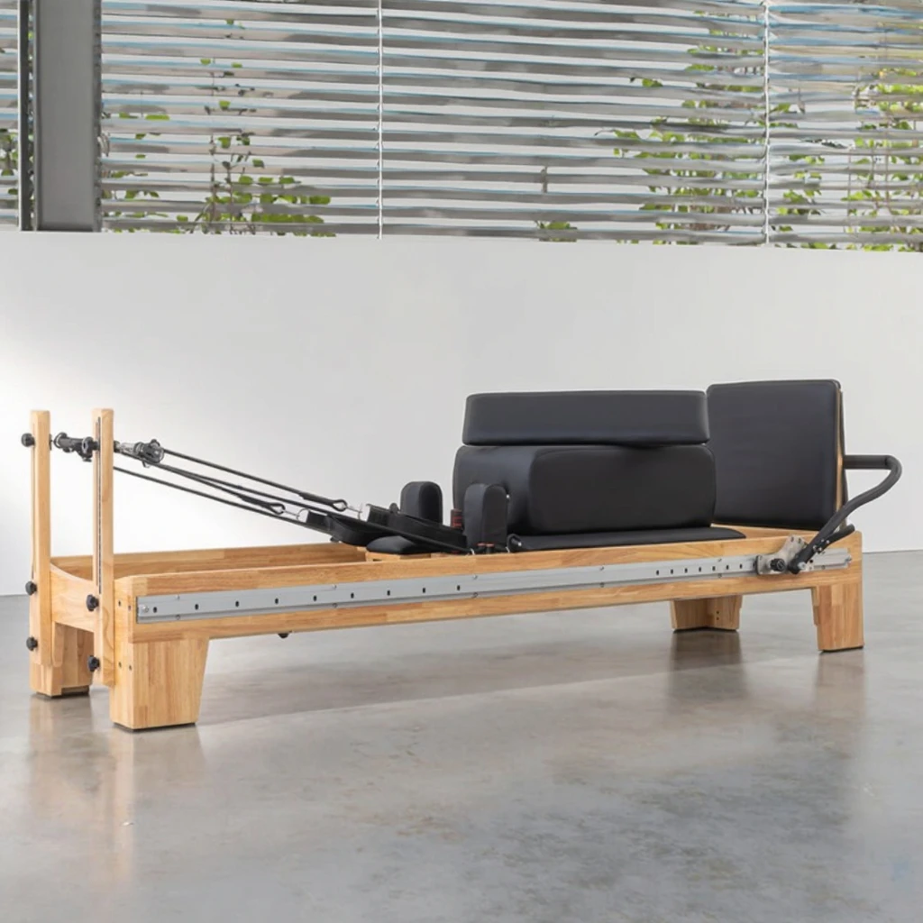 

Factory OEM Full orbit Wooden Pilates Reformer Machine Fitness Equipment Training Bed Oak Wood Yoga for Studio and Home Use