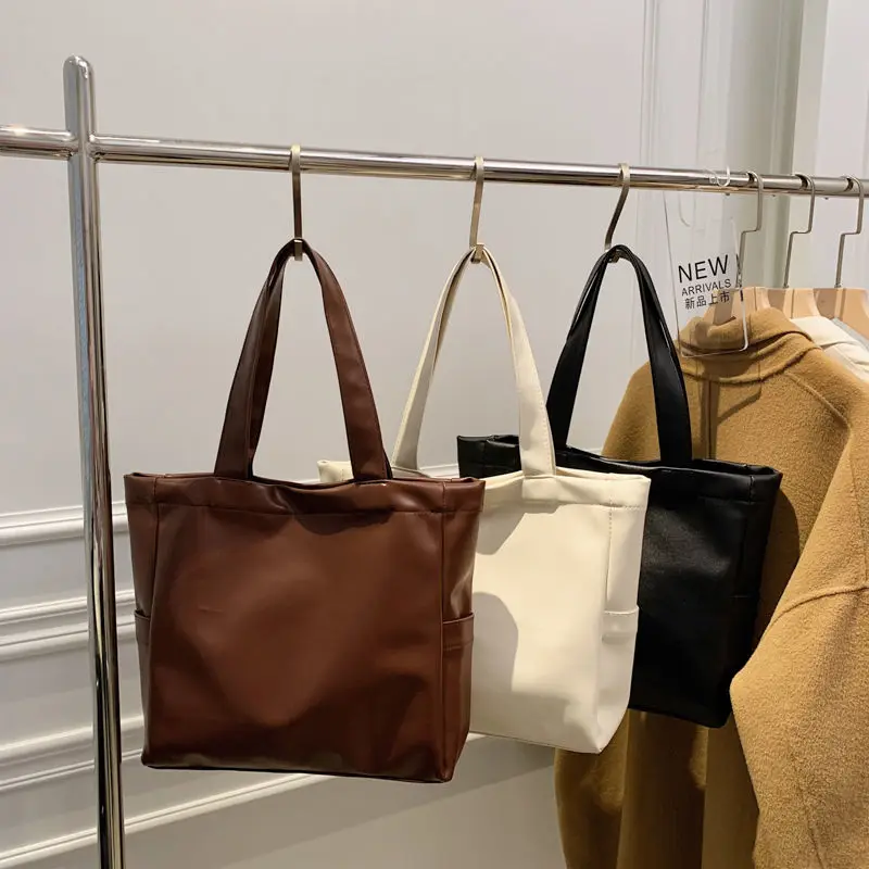 Winter Vintage Brown Shoulder Bags Women Texture PU Leather Underarm Causal Totes OL Daily All-match Large Capacity Handbag Chic