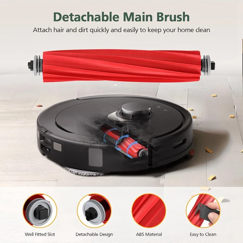 Roborock-Q Revo Robot Aspirador, Escova Lateral Principal, Filtros Hepa, Mop Pano, Sacos De Poeira, Peças De Reposição