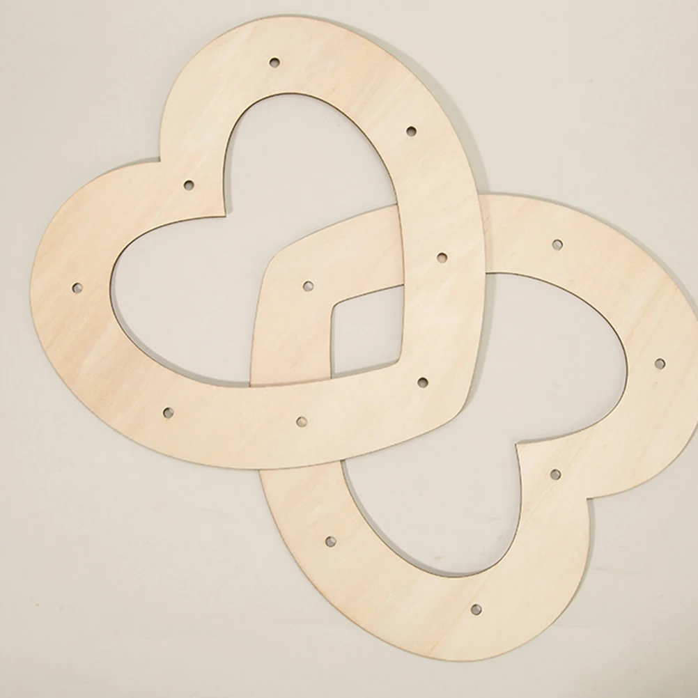 

5 Pcs Love Wreath Frame Heart Shaped Form Wire Decorate Valentine's Day Decoration Wood Diy Supplies