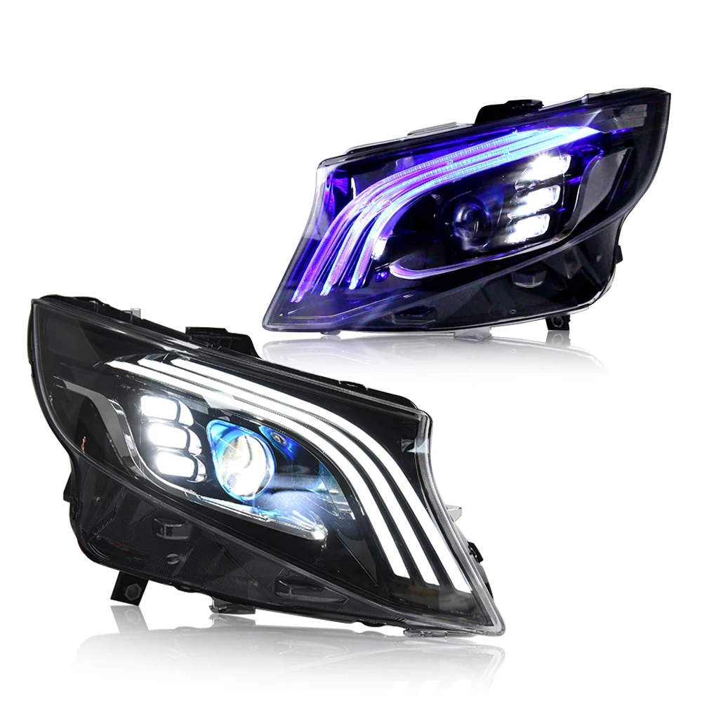 

Светодиодные фары Plug And Play для Mercedes Benz V-Class Metris/Vito W447 V250 V260 2017-2022 гг., галогенная версия, бесшовная замена