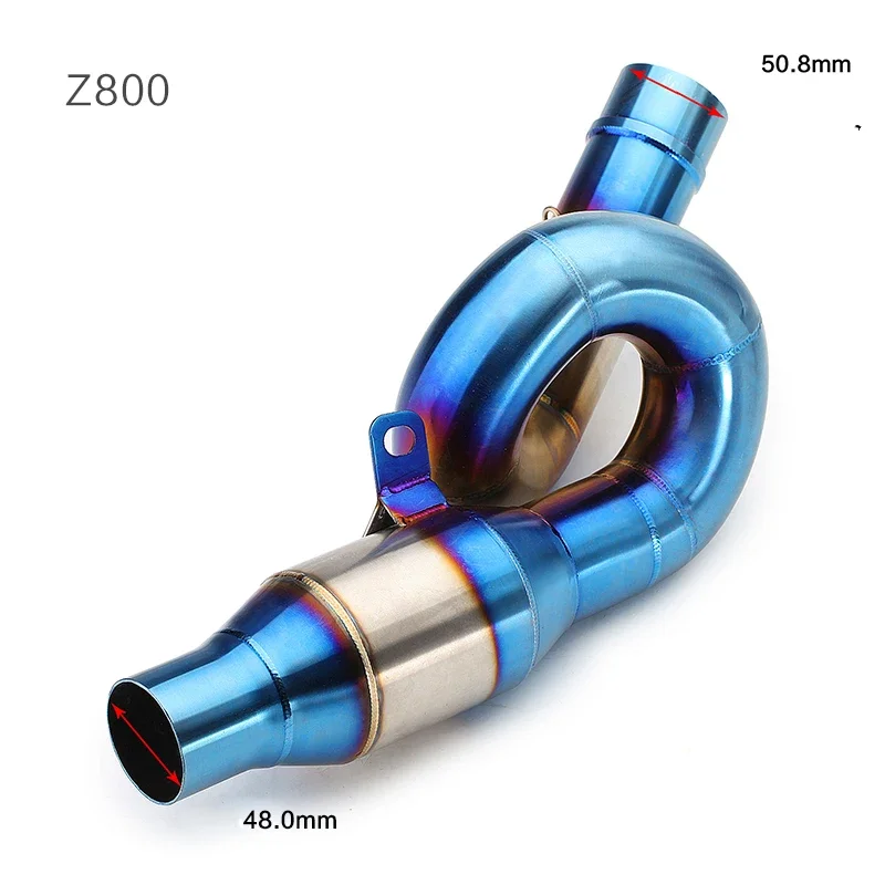 Z800 ZX6R Mid Pipe Full Systm For Kawasaki z800 z750 zx6r zx10r Slip-On Motorcycle muffler exhaust pipe Modified mid link pipe