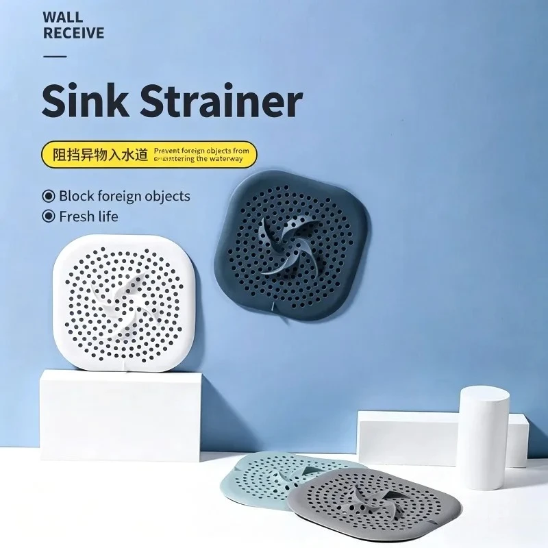 1/5 Pcs Silicone Floor Drain Cover Kitchen and Bathroom Anti Clogging Sink Filter Bathroom Anti Hair Drain Filter Screen