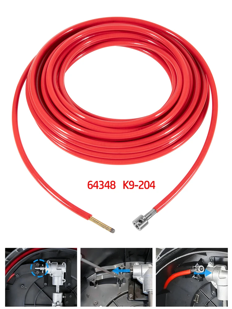 FlexShaft-kabelmontage 64348 K9-204, 5/16" x 70 ft met koppelingen, voor RIDGID K9-204 afvoerreinigingsmachine voor 2" tot 4" buizen - afbeelding 2