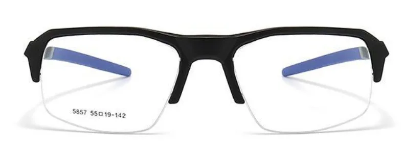 YIMARUILI Sportbrillengestell für Herren und Damen, Aluminium, TR90, Halbrahmen-Brille, Federbeine, optische verschreibungspflichtige Brillen 5857 – Detail 22