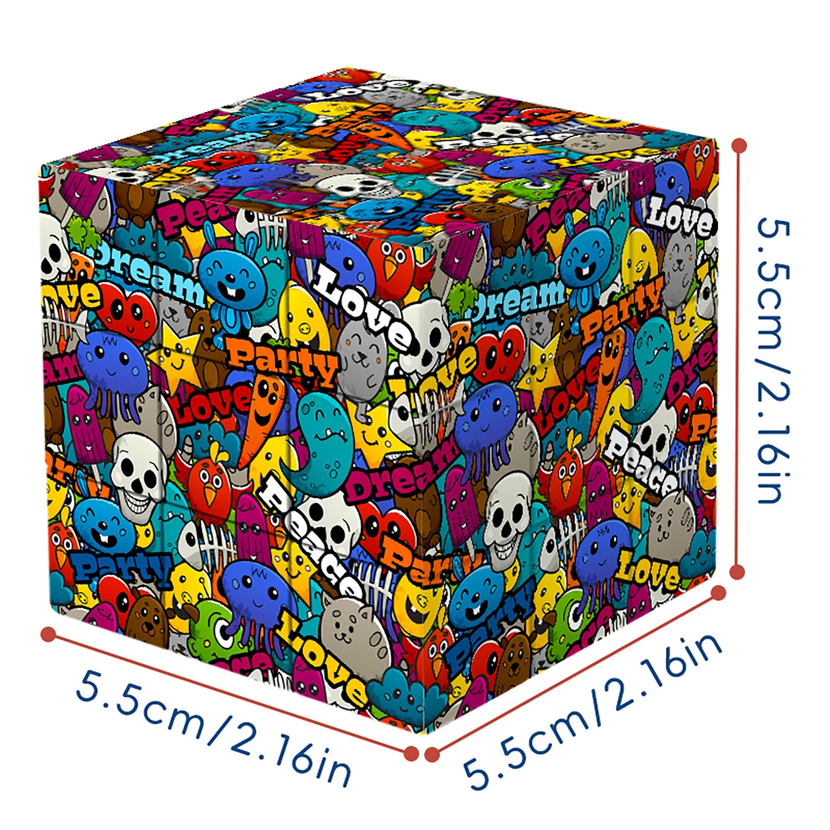 Magic Cube 3x3x3 3D UV พิมพ์ Skull Graffiti ปริศนาบรรเทาความเครียดมืออาชีพ Smooth Speed เกมของเล่นเด็กของขวัญ