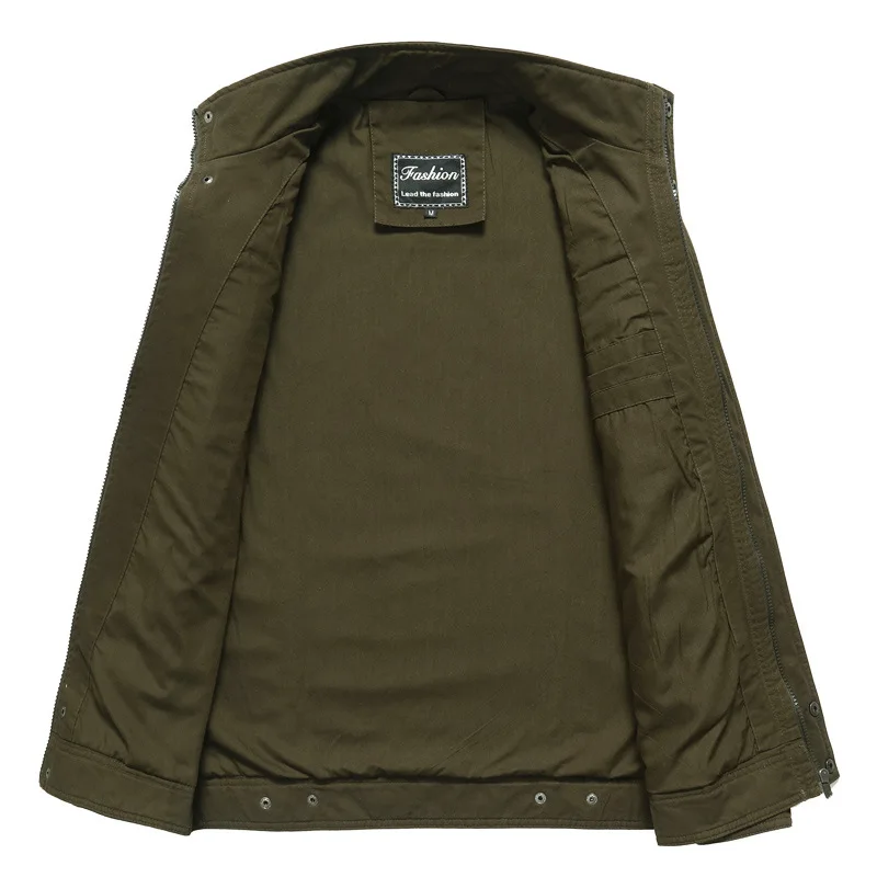 Autumn Winter Bomber Jackets Men Cotton Stand Collar Military Jacket Coat Mens Cargo Outwear Casual Brand Mens Clothing 2022