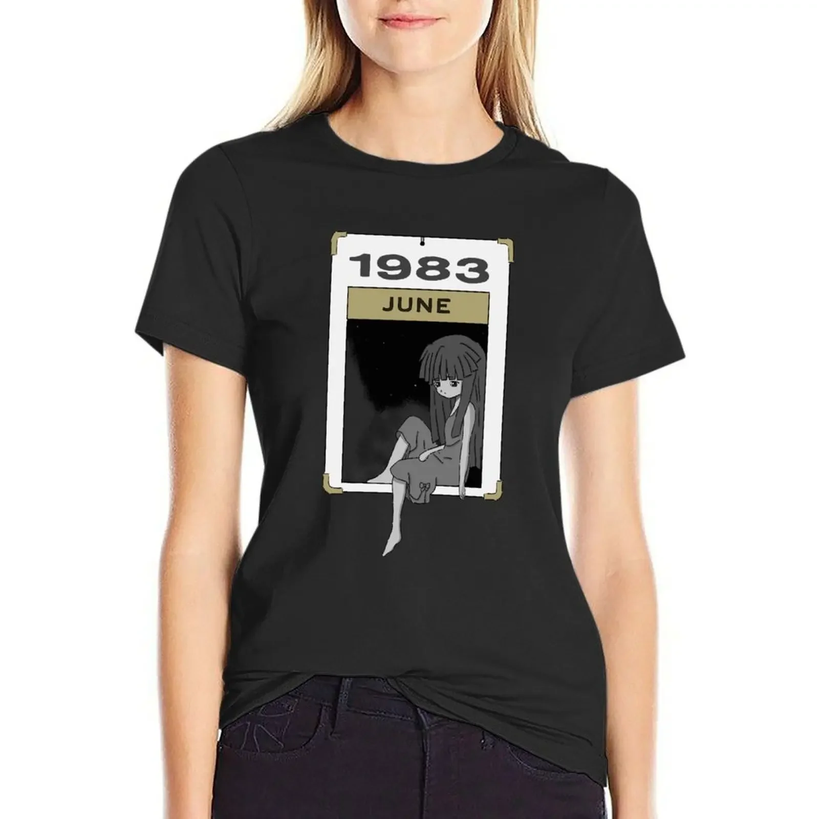 

Rika Furude T-Shirt anime sweat customs design your own korean Women's clothes