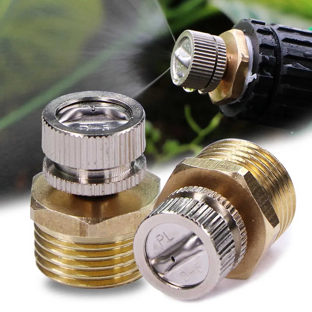 선풍기 미스트 깍지 황동 조인트 무화기 분무기, 스프링클러, 정원 관개 농업 가습 급수, 1/2 인치, 20mm