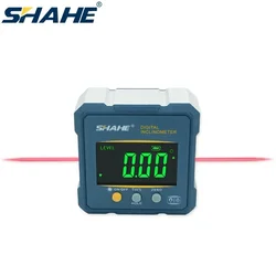 SHAHE 3-in-1-Zeilen-Digital-Wasserwaage, 4-seitige Magnete, Gehrungssäge, Winkelmesser, elektronische Wasserwaage, Messungen und Sets, Winkelwerkzeuge