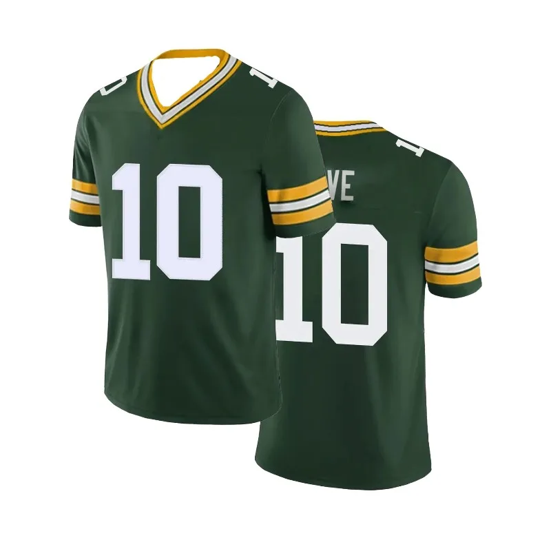 بدلة تدريب جيرسي لكرة القدم الأمريكية الاحترافية، Green Jordan Love #   10 ملابس رجالية، هدية رجالية