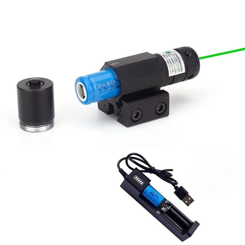 Minitaladro láser verde táctico de punto rojo, 11/22mm, Picatinny, Railgun, Rifle, pistola, herramienta de caza Glock, Ar15