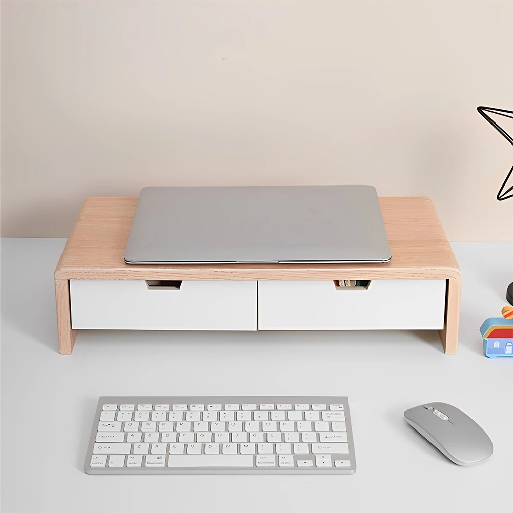 شاشة كمبيوتر خشبية، قاعدة مراقبة مرتفعة، حامل مكتبي، حامل كمبيوتر محمول، حامل شاشة الكمبيوتر، حامل لوحة مفاتيح الكمبيوتر المحمول