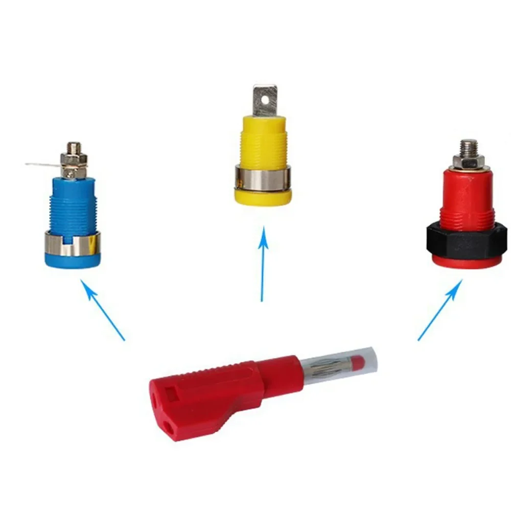 4Mm Bananenplug Veiligheid Intrekbaar Stapelbaar Soldeer In Lijn Diy Assemblage Test Snoeren Connectoren