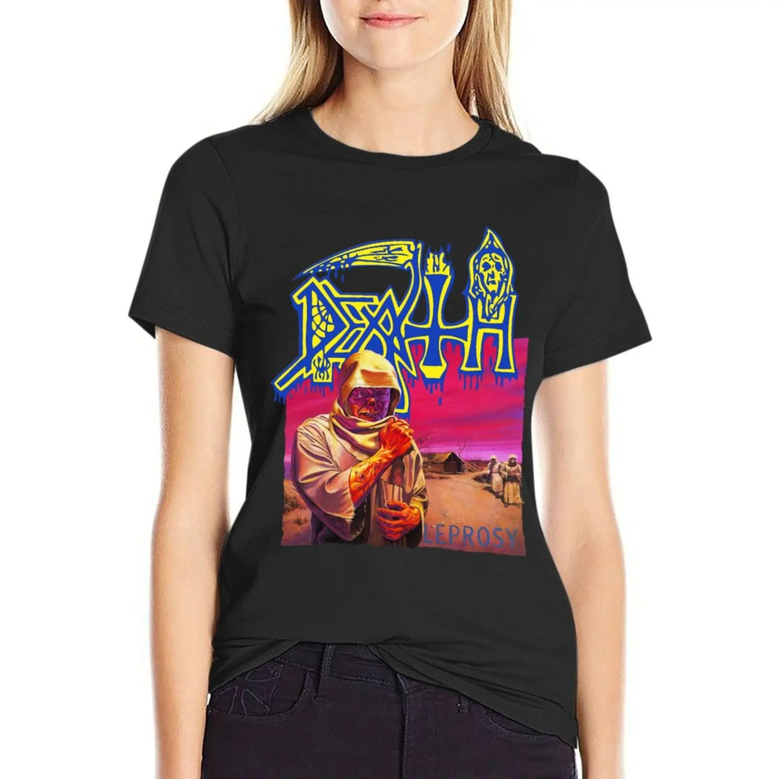

DEATH Leprosy T-Shirt shirts graphic tees kawaii clothes Blouse white t-shirts for Women