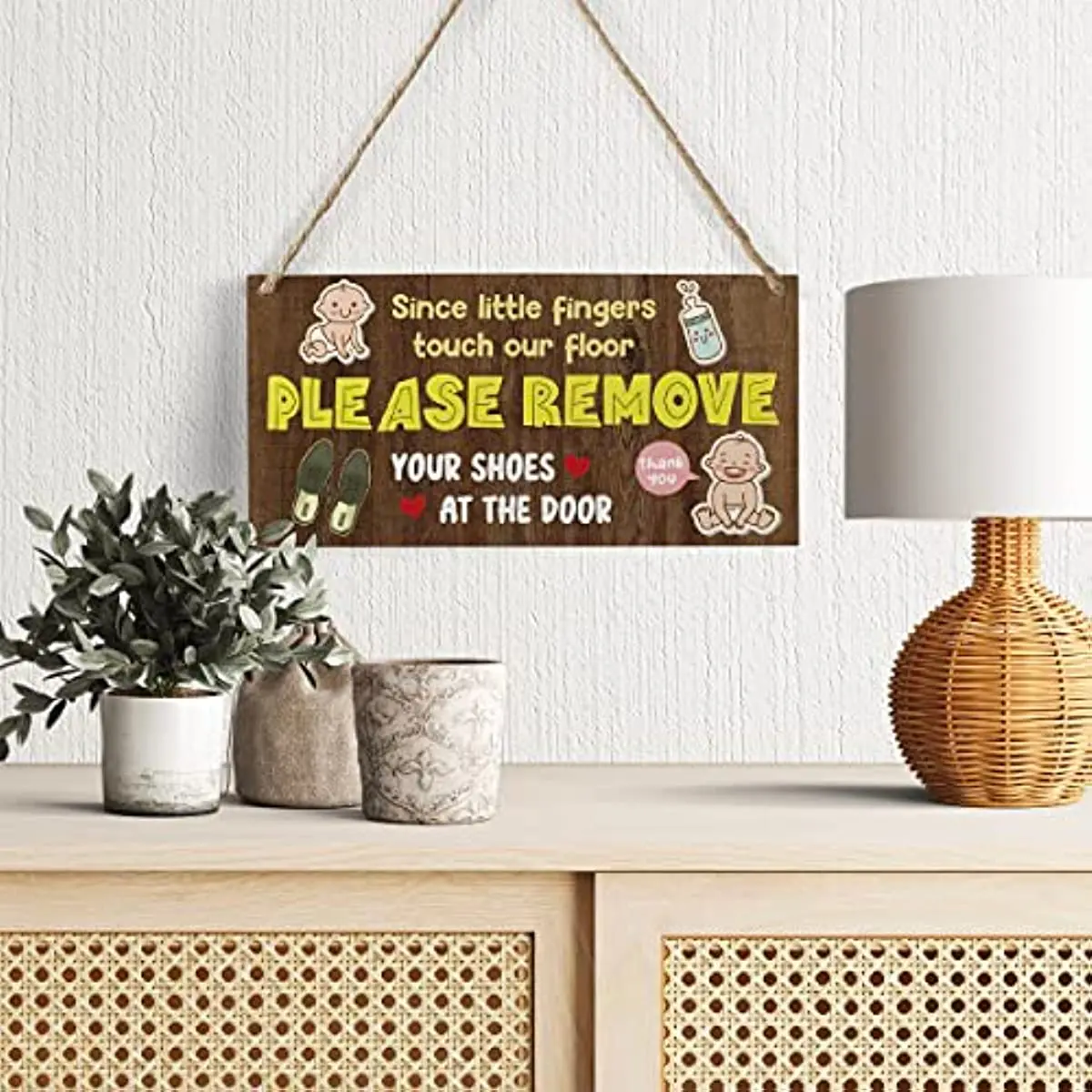 Funny Please Take Your Shoes Off Wooden Sign Wall Decor Rustic Wood Plaque Sign Decoration for Home Door Room Decoration