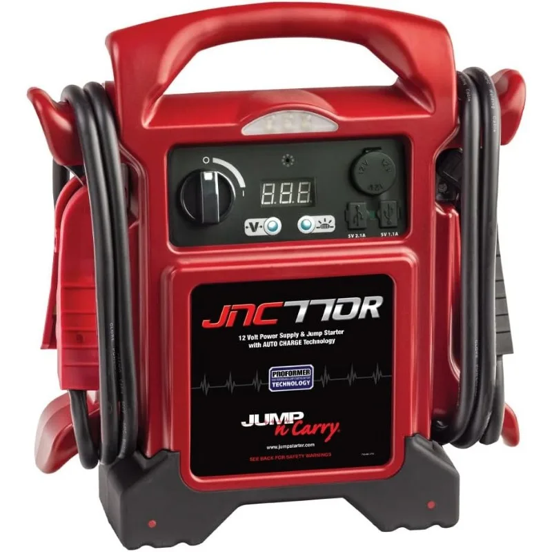 Jump-N-Carry JNC770R 1700 Peak Amp Premium 12 Volt Jump Starter - Red