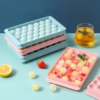 33Grids Ice Cube Mold Round Ice Ball Mold Frozen Whiskey Ball Hockey Ball Maker Round Whiskey Sphere Mold Kitchen Tools