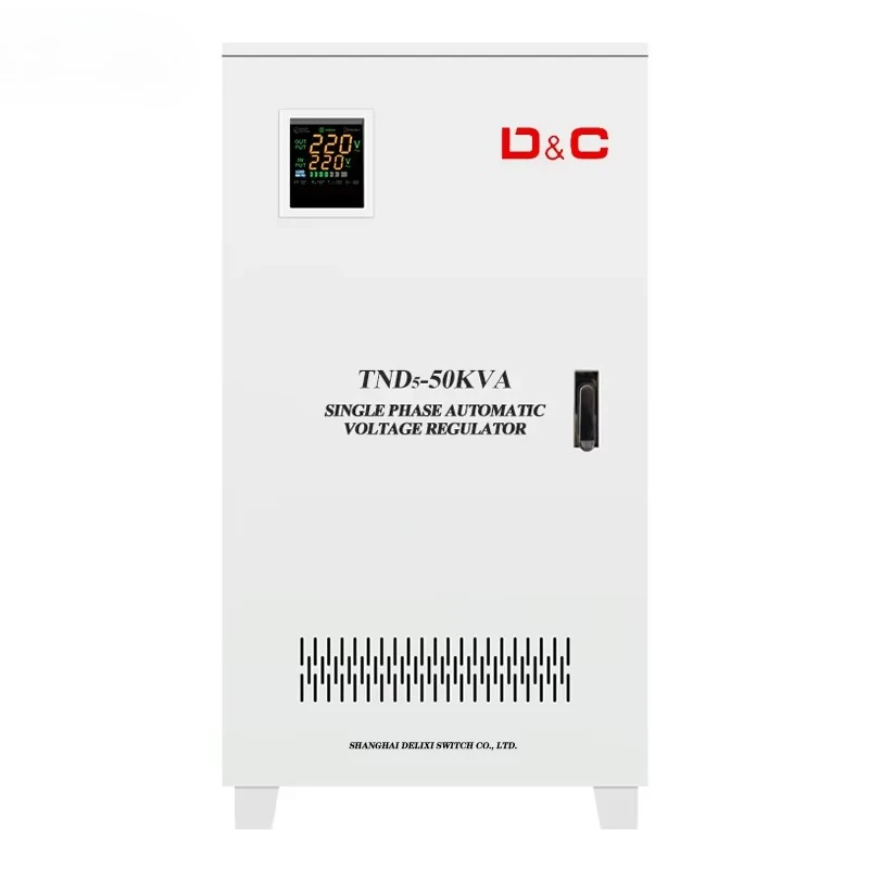 

TND3-50KVA 60KVA Smart AVR Voltage Stabilizer Regulator Single Phase 220V 110V Ultra Low Voltage LCD Display for Home Use