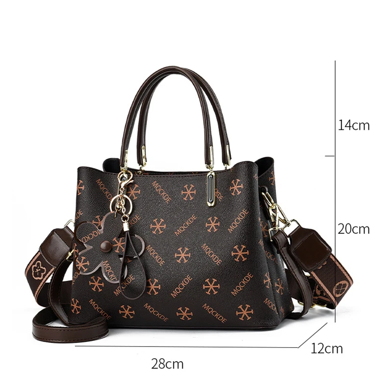 Luxury Designer Ladies Handbag High Quality Embroidery Shoulder Crossbody Bag Women Leather Messenger Bags Large Capacity Totes