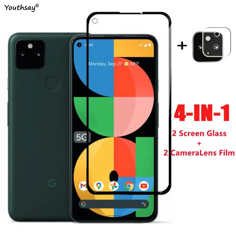 Full Glue Glass For Google Pixel 5A Screen Protector For Pixel 5A 5 Tempered Glass Protective Phone Lens Film Google Pixel 5A