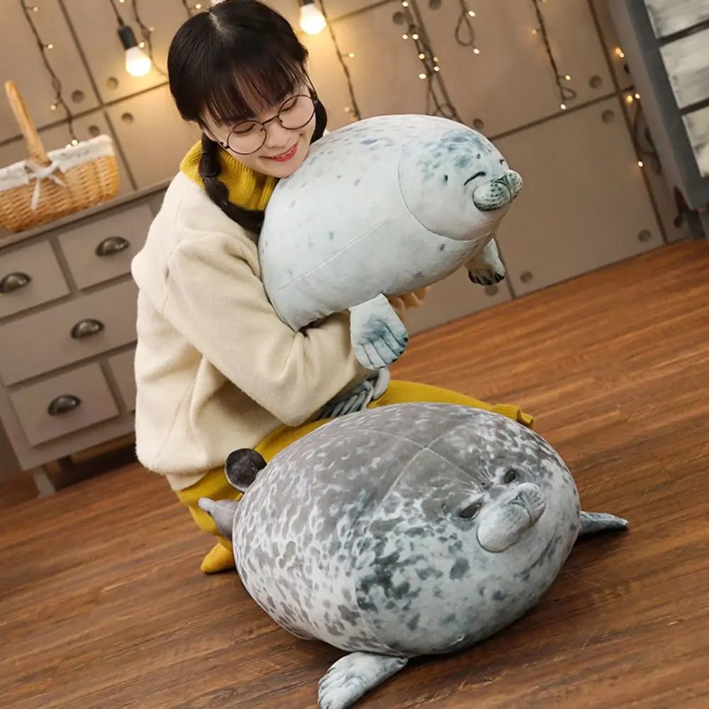 Trendy Chubby Blob Seal Pillow Soft Cute Stuffed Animal Plush Toys PP Cotton Large Gift for Boys Girls Children