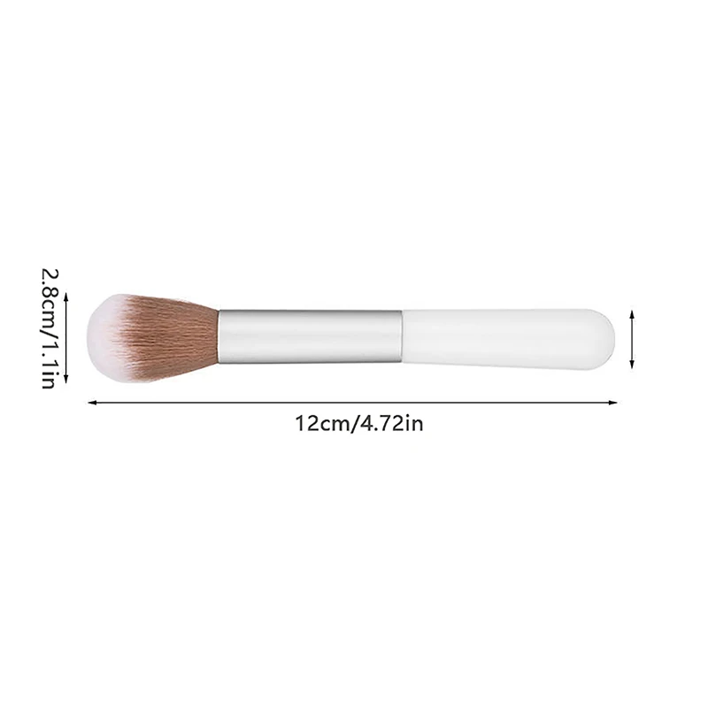 Pinceaux de maquillage multifonctions à manche rond, brosse professionnelle pour poudre, fond de teint, fard à joues, accessoires cosmétiques pour fille, 1 pièce