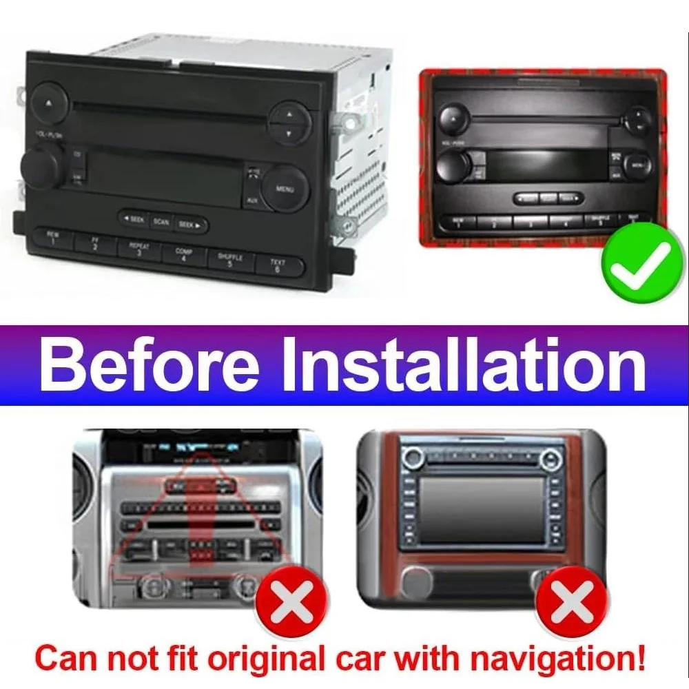 نظام تحديد المواقع 7 "لسيارة فورد F250/F350 2006-2014 اللاسلكية CarPlay أندرويد 15 راديو السيارة واي فاي مشغل وسائط متعددة رئيس وحدة جوجل خريطة الكاميرا 4 جيجابايت