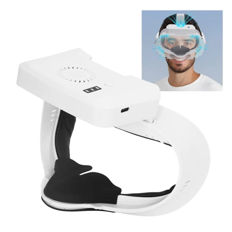 مروحة توزيع الغاز 3 سرعات تبديد الحرارة تمنع تعفير مروحة تبريد الوسادة الناعمة لـ Quest 2 VR