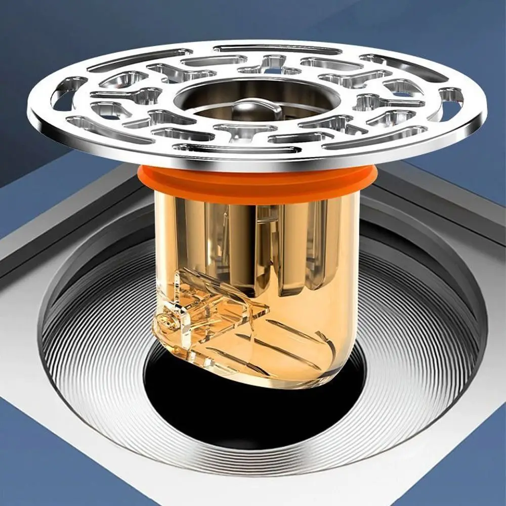 Self-Closing Floor Drain Core Odor Prevention Sealing Cover Shower Drain Filter Large Filter Screen Bathroom Sewer Device