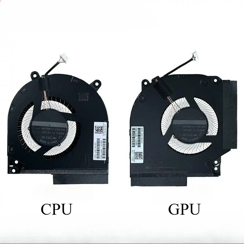 B=For CPU GPU Fan HP Victus Gaming 9 16-R TPN-C169 DC12V MG75091V1-C190-S9A MG75091V1-C180-S9A N44738-001 N44742-001 7J2350/2360