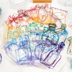 14 pcs Colour Jar Frame Transparent Bottle PET Sticker DIY Scrapbooking Collage Photo Album Sticker Stationery
